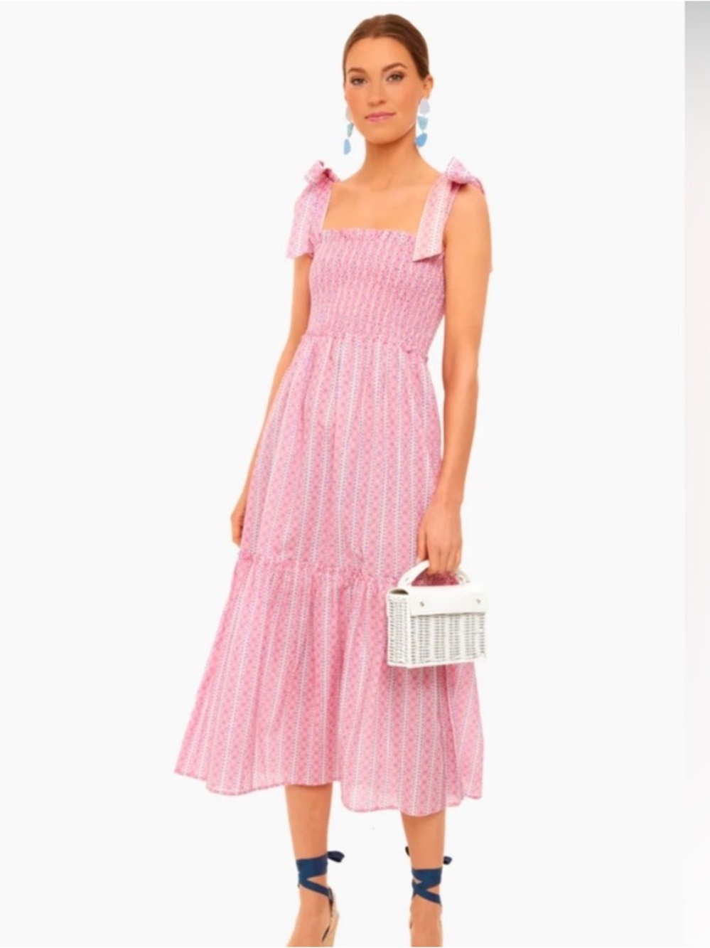 Tuckernuck x Cameron Eubanks Wimberly Love Letters Maxi Pink Smocked Medium M *